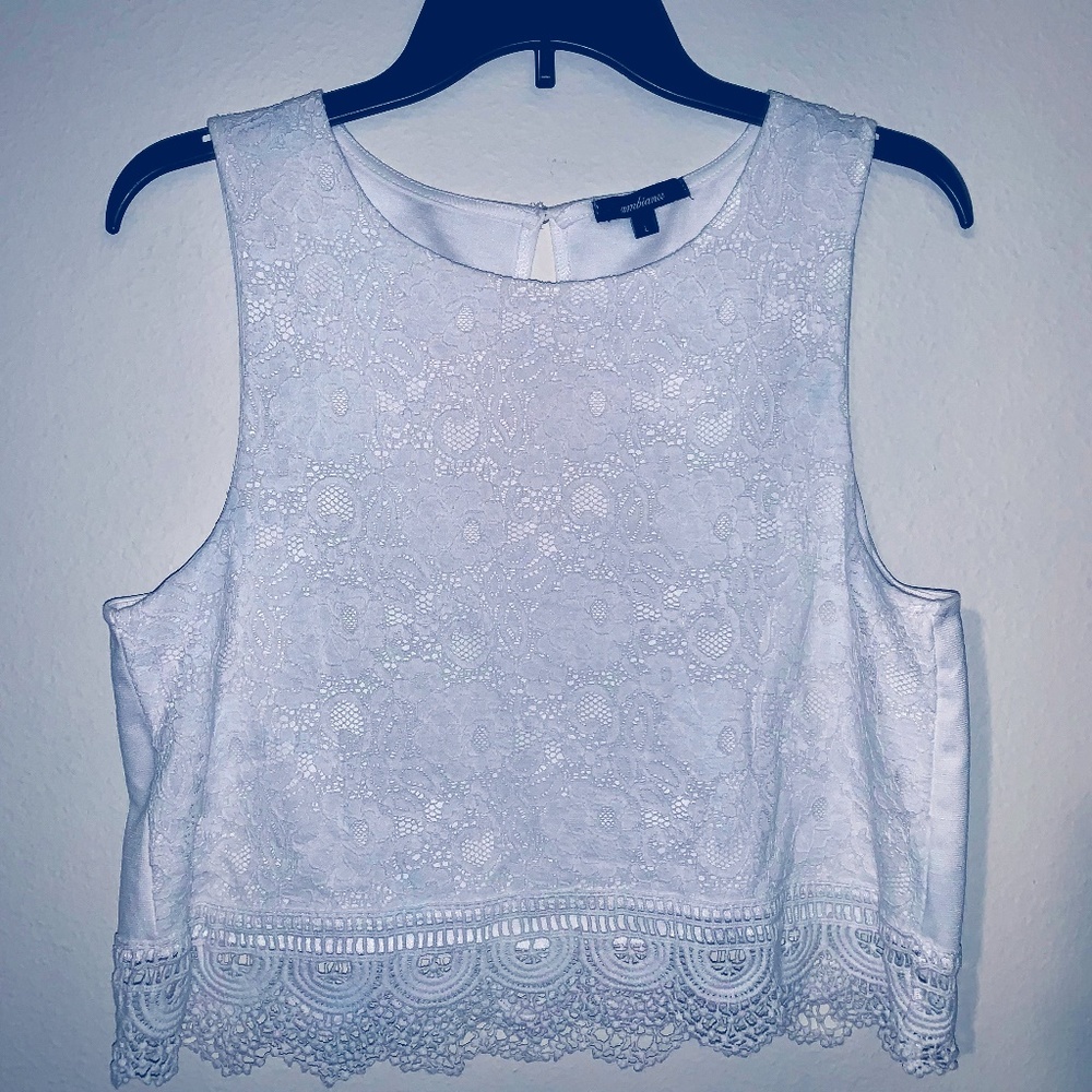 white crop top